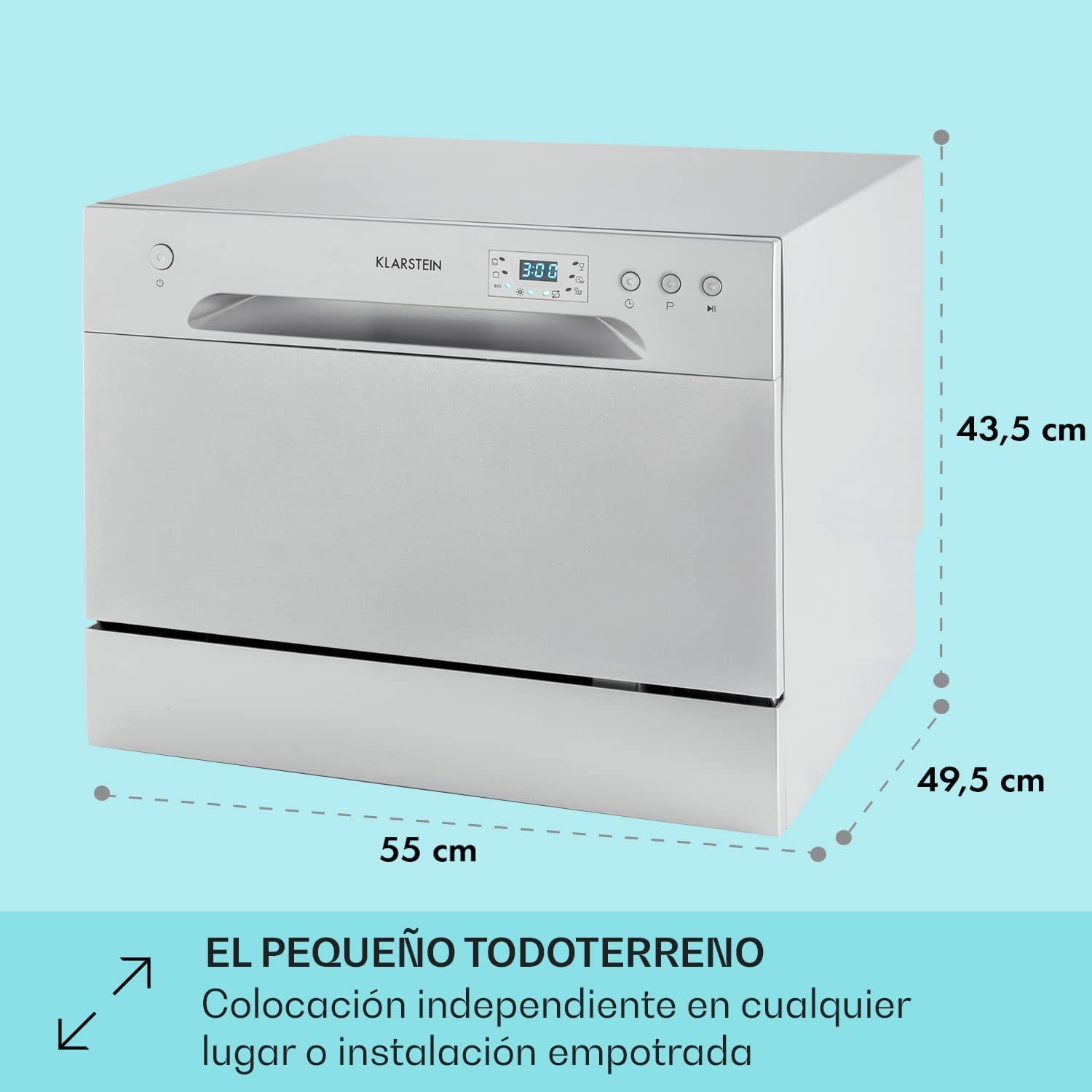 lavavajillas compacto klarstein amazonia medidas