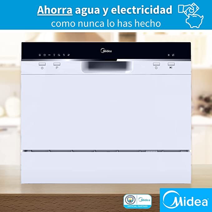 midea lavavajillas compacto con wifi 860w